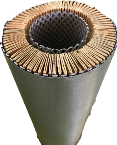LP particle cartridge + stainless steel mesh & layer 3 micron synthetic fibre - size: L-2